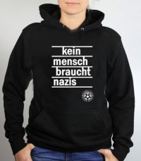 Hoodie (unisex) - Kein Mensch braucht Nazis