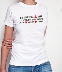 T-Shirt (female) - St. Pauli Koordinaten