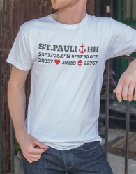 T-Shirt (male) - St. Pauli Koordinaten